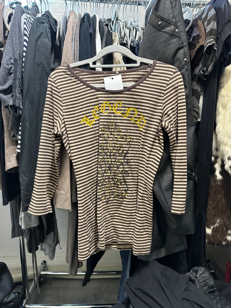 Striped Grunge Long Sleeve Shirt